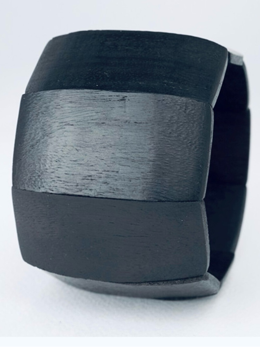 Monies Blue/Black Wooden Panel Stretch Bracelet